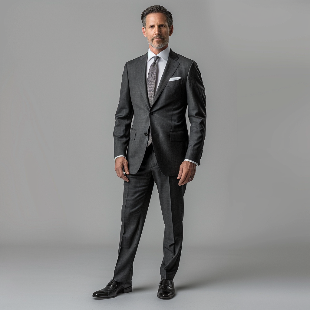 SevenYn Men's High-End Custom Dark Gray Suit